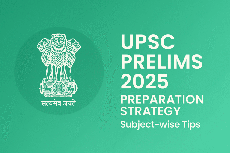 UPSC Prelims 2025 preparation strategy in India